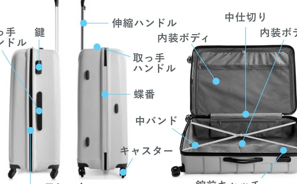 スーツケースのキャスター修理ができる場所一覧
